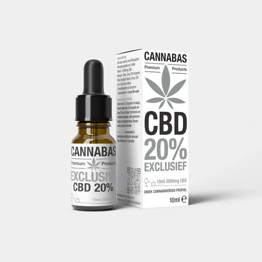 Cannabas CBD olie 20% verpakking